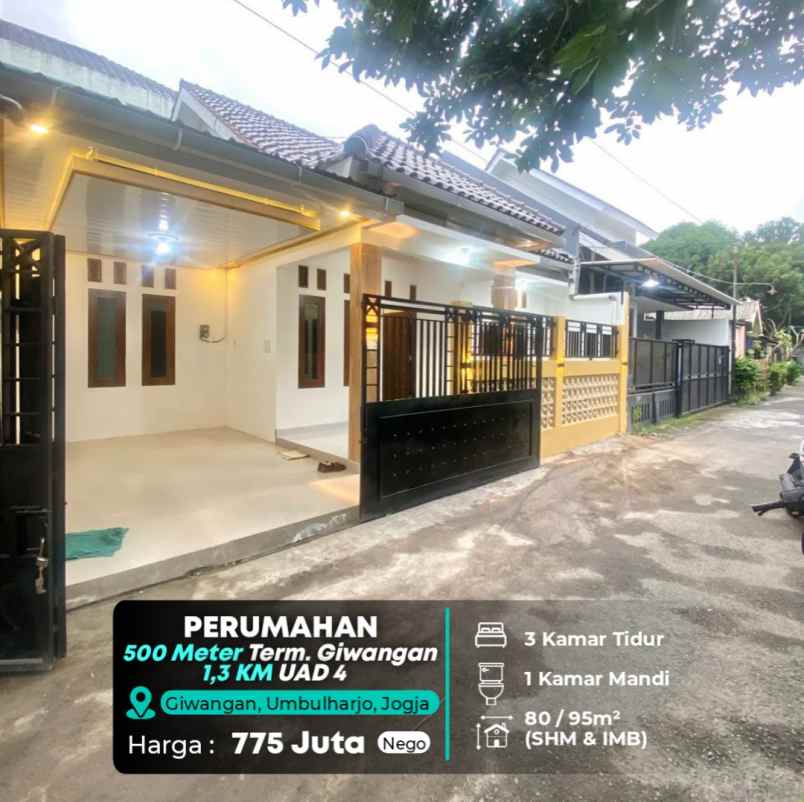 dijual rumah giwangan