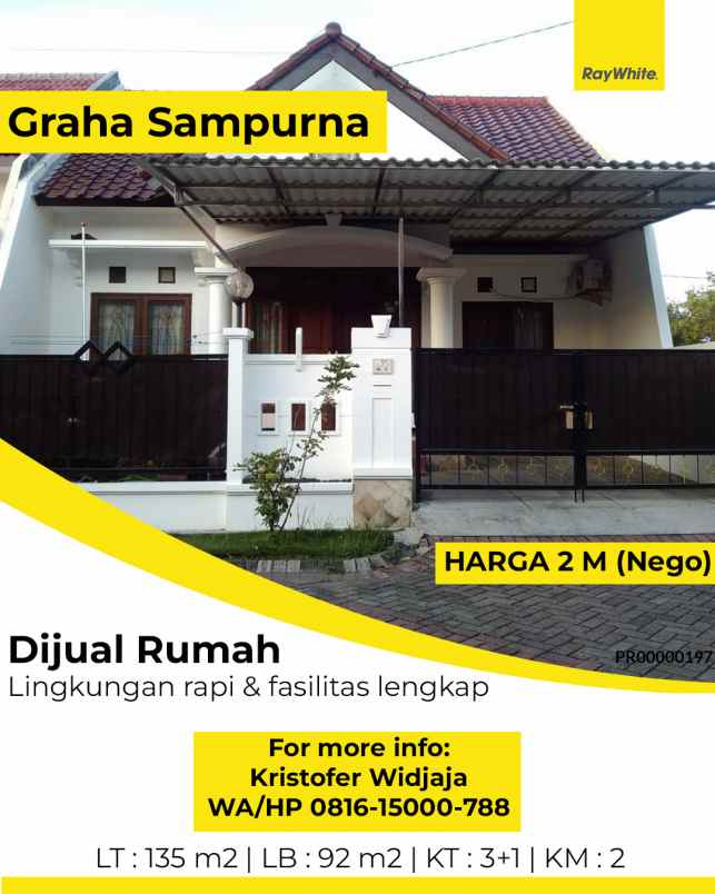 dijual rumah graha sampurna indah wiyung