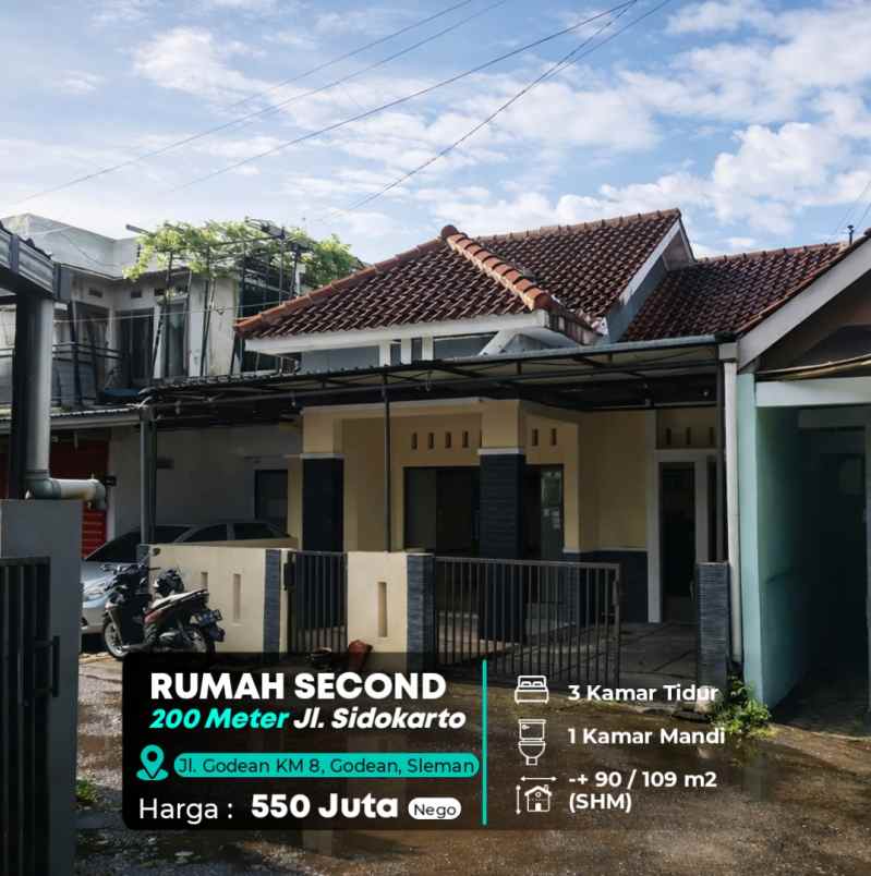 dijual rumah jl godean km 8