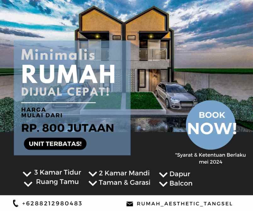 dijual rumah jl masjid buaran serpong