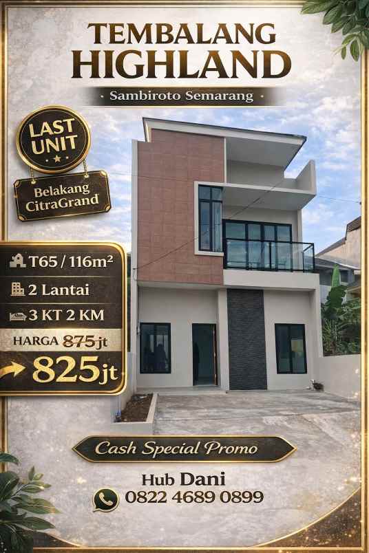 dijual rumah mangunharjo