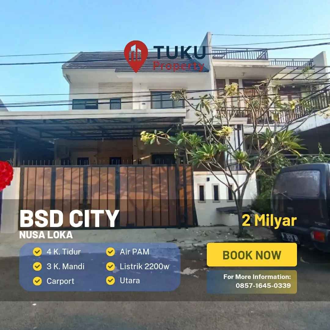 dijual rumah nusa loka bsd