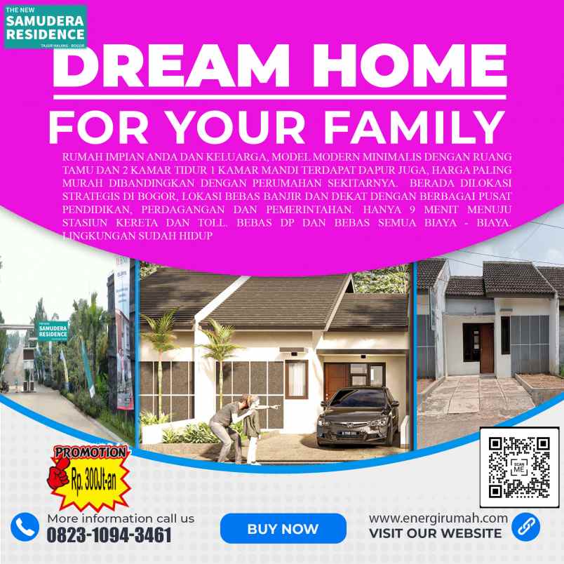 dijual rumah perumahan samudera