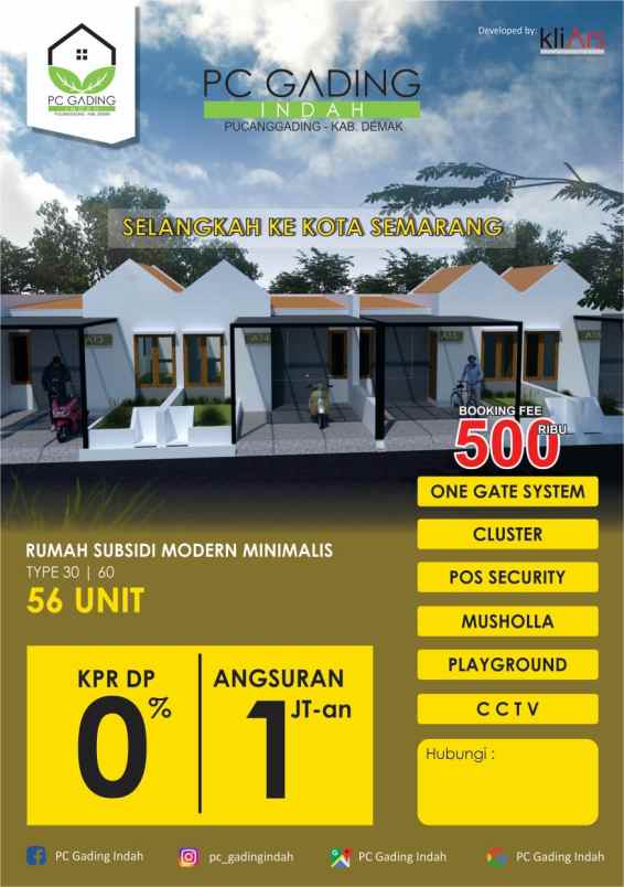dijual rumah pucanggading