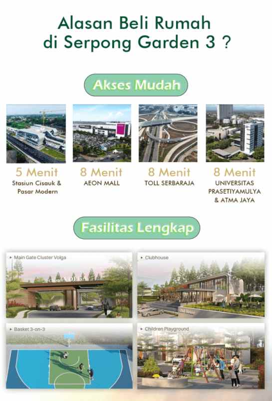 dijual rumah serpong garden 3