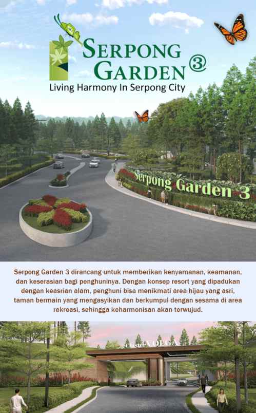 dijual rumah serpong garden 3