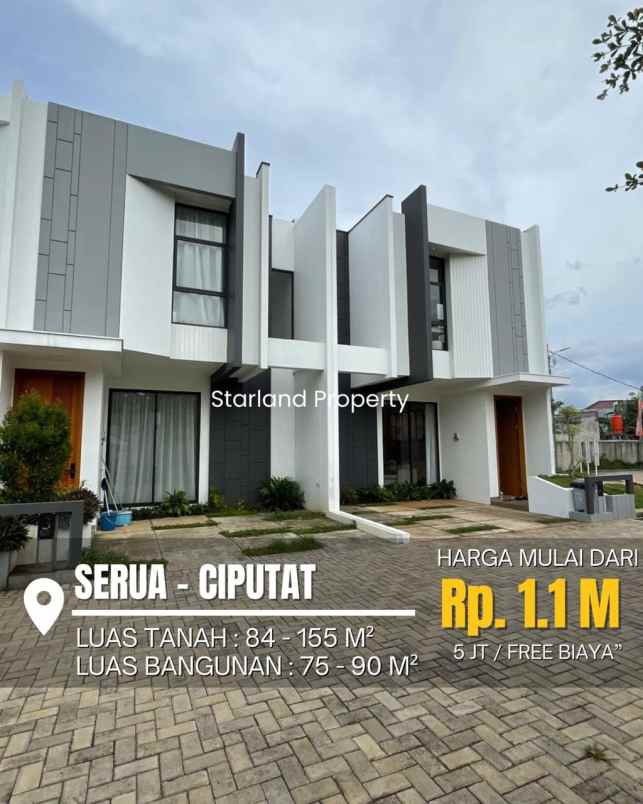 dijual rumah serua
