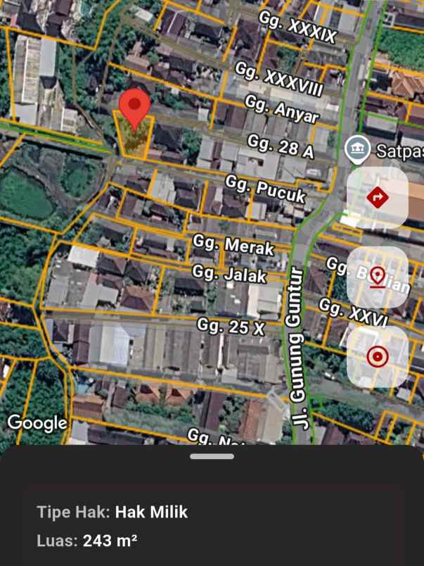 dijual tanah belakang poltabes