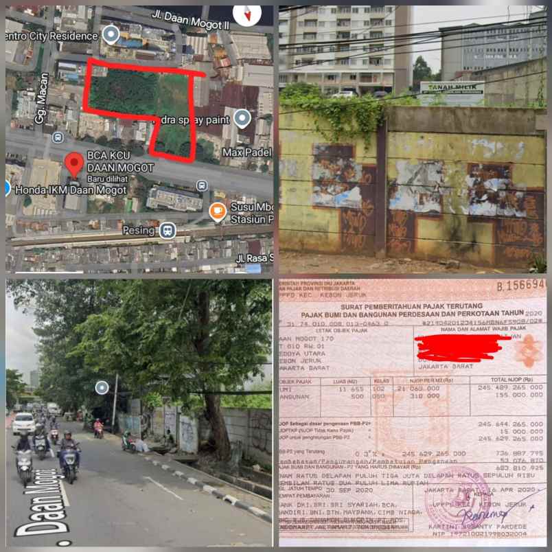 dijual tanah daan mogot