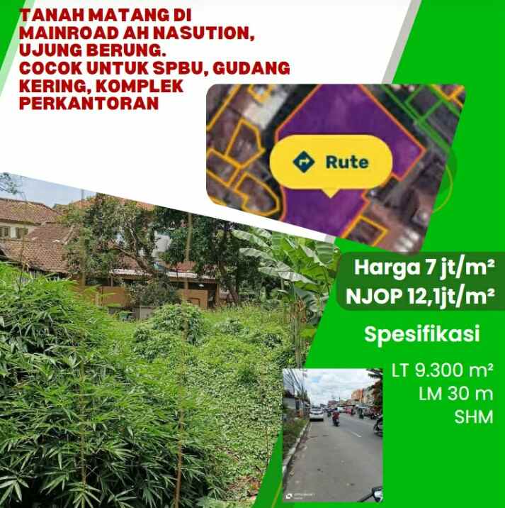 dijual tanah jalan ah nasution jalan