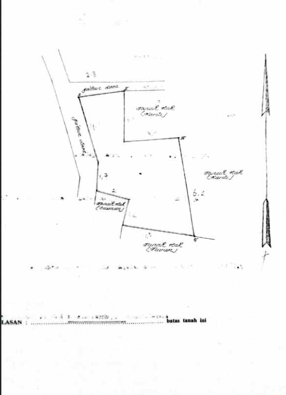 dijual tanah jalan slempit