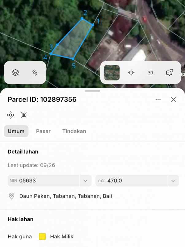 dijual tanah jl raya denpasar gilimanuk