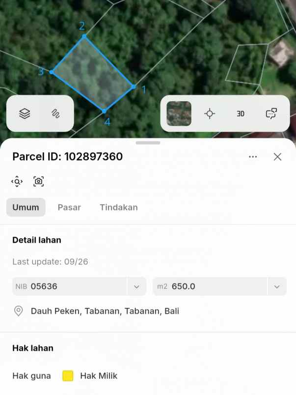 dijual tanah jl raya denpasar gilimanuk