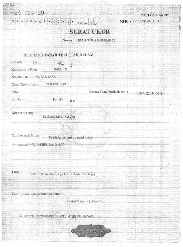 dijual tanah jl raya semat