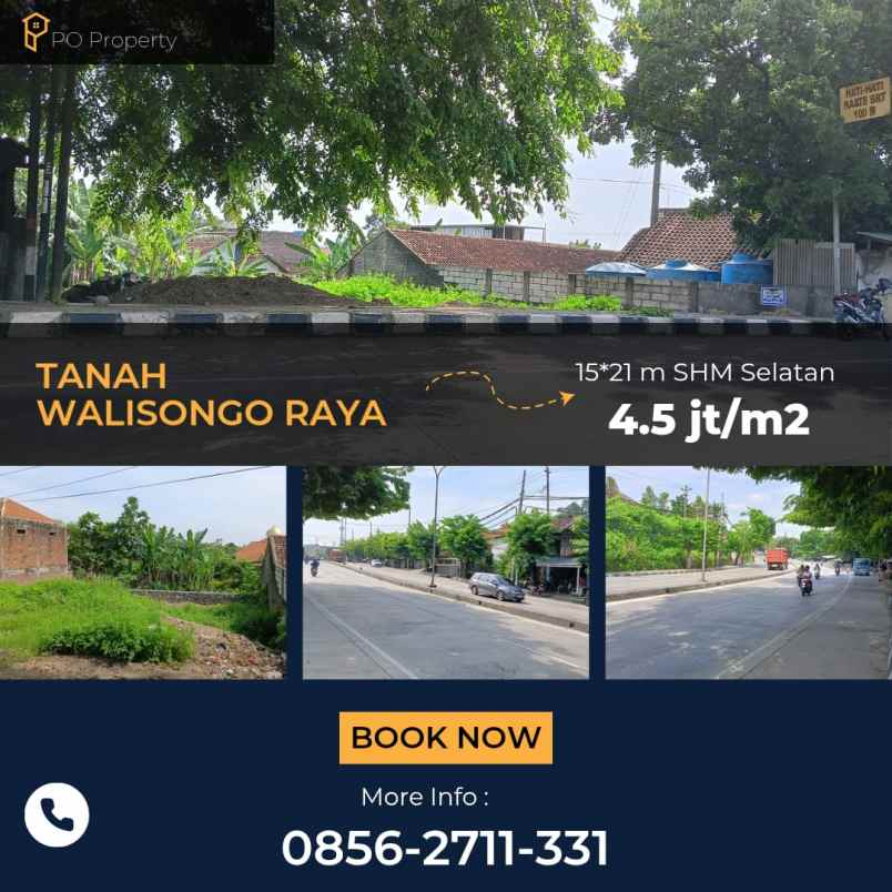 dijual tanah jl raya walisongo