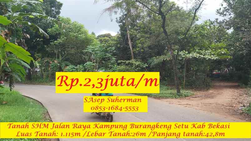 dijual tanah setu bekasi jawa barat