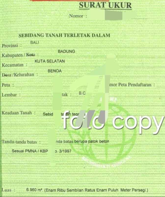 dijual tanah taman giri mumbul