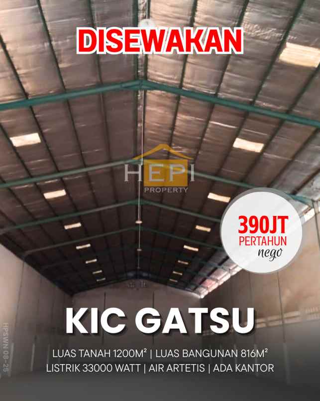 disewakan gudang di kic gatsu semarang