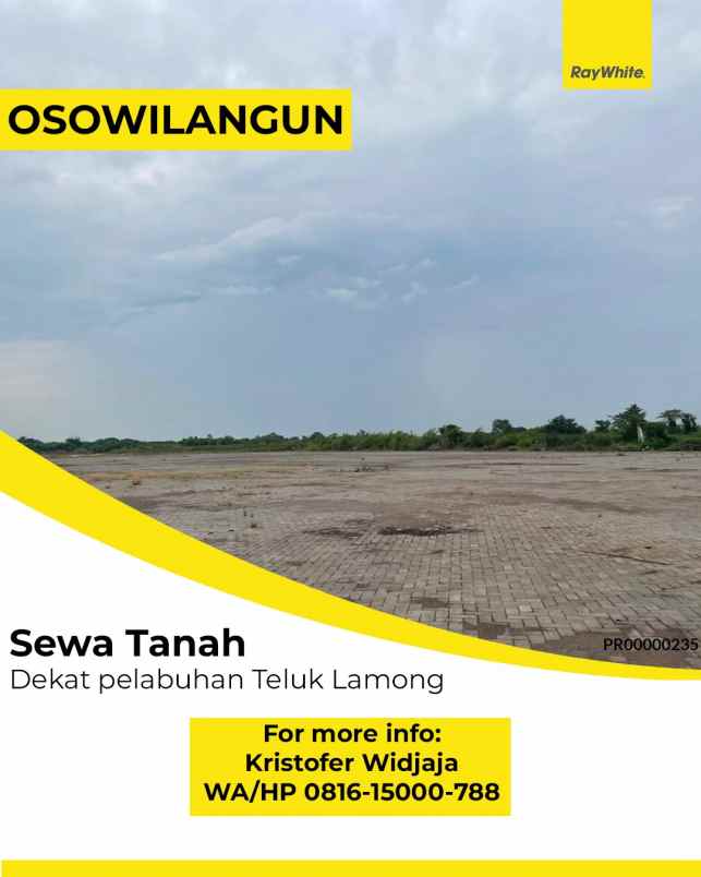 disewakan tanah tambak osowilangun surabaya
