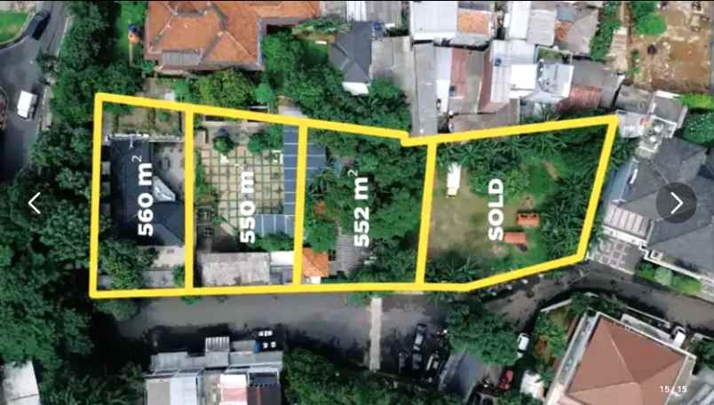 jl kemang utara no 33 1662 m2 shm bisa beli sebagian