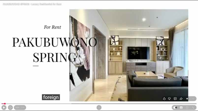 jual sewa apartemen pakubuwono spring private lift