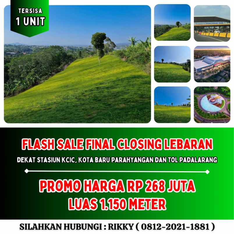 jual tanah murah dibandung dekat stasiun kereta cepat