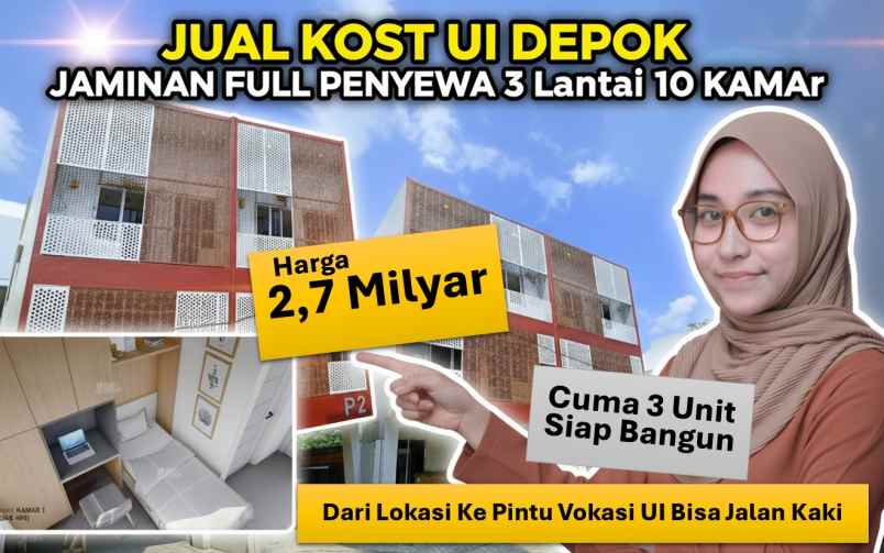 kahfi apartkost tahap 2 investasi kost di ui depok