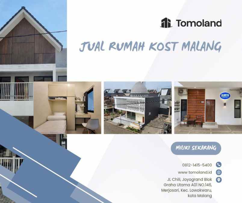 kost eksklusif 8 kamar full furnish malang kota