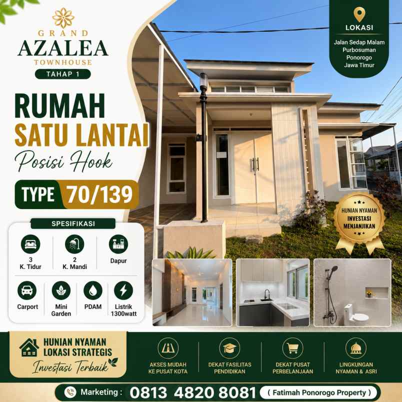 rumah hook type 70 syariah di ponorogo