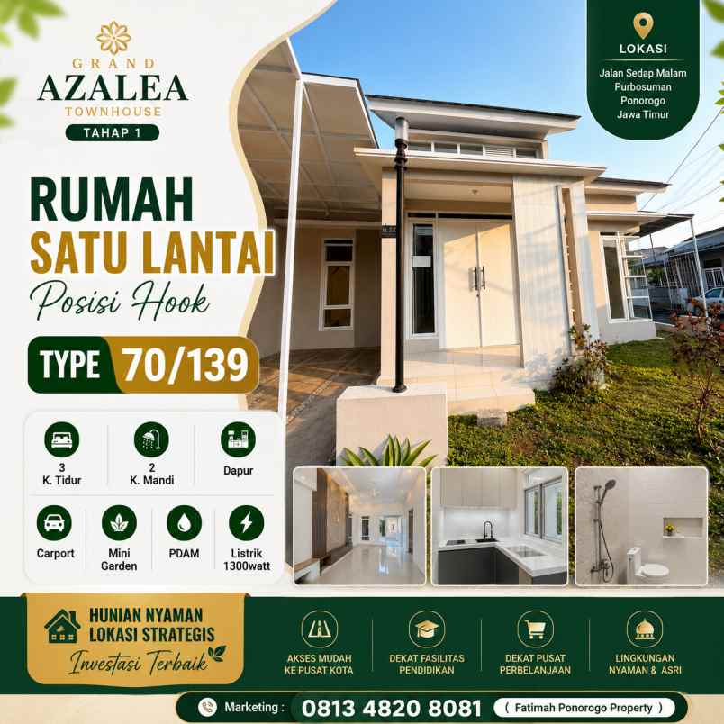 rumah hook type 70 syariah di ponorogo