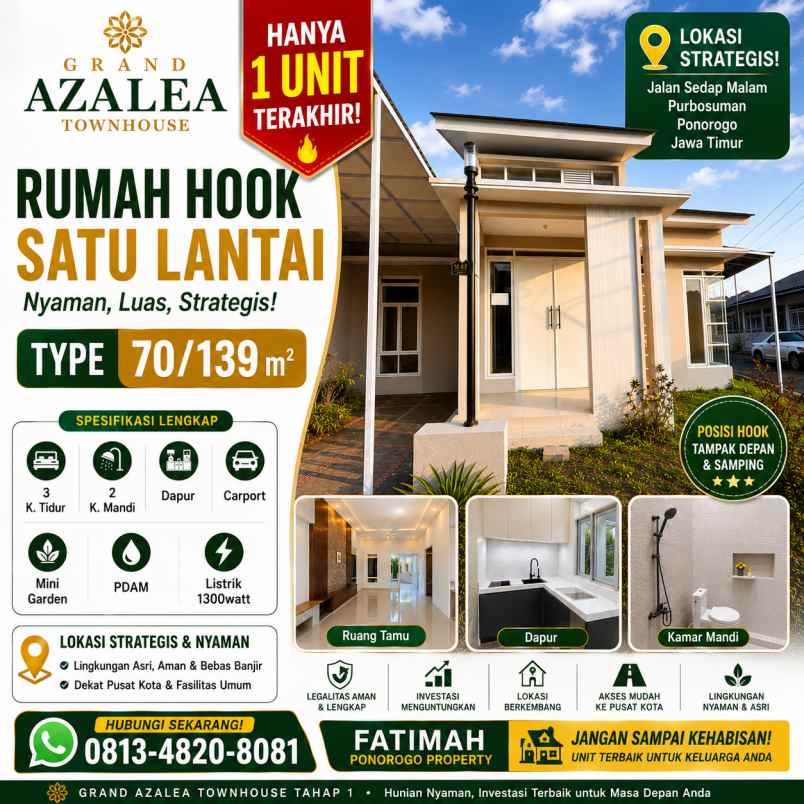 rumah hook type 70 syariah di ponorogo