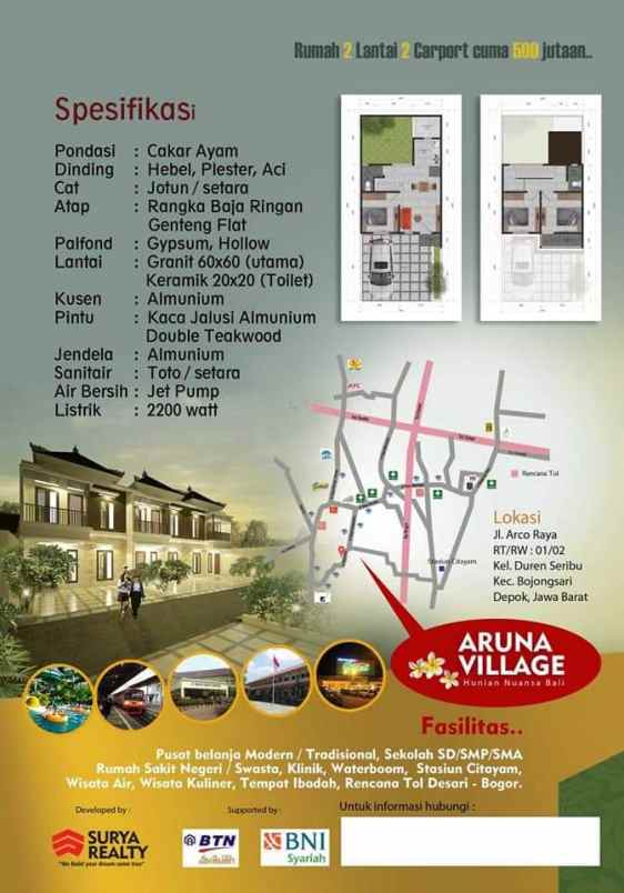 rumah jalan arco raya duren mekar