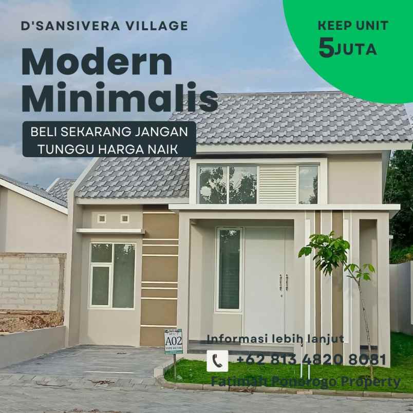 rumah minimalis d sansivera village di ponorogo