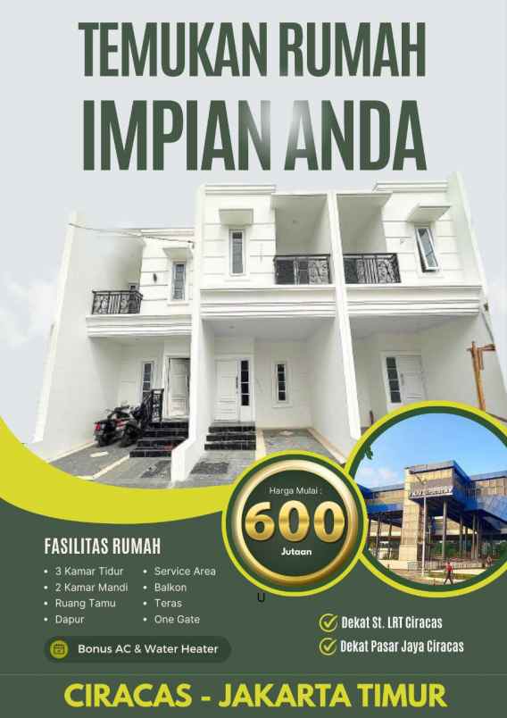 rumah murah dekat lrt city ciracas jakarta timur