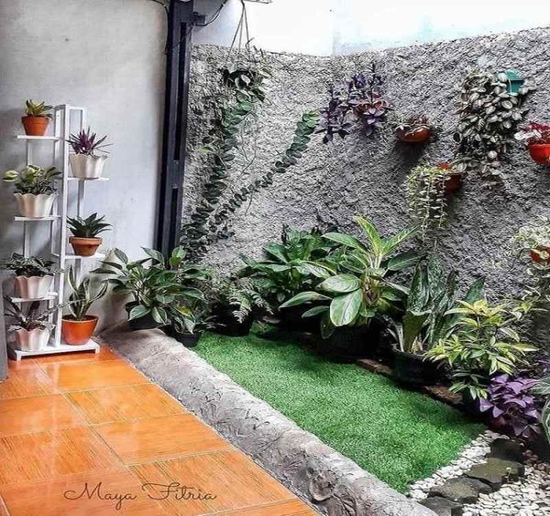 rumah suasana asri penuh tanaman cantik