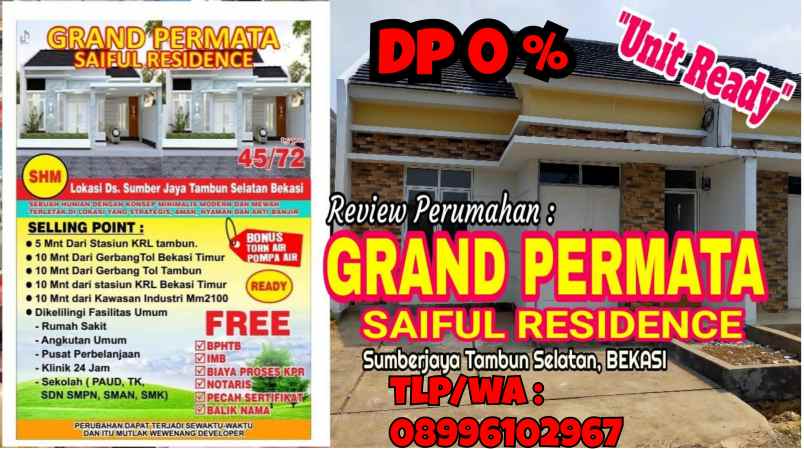 rumah sumber jaya tambun selatan