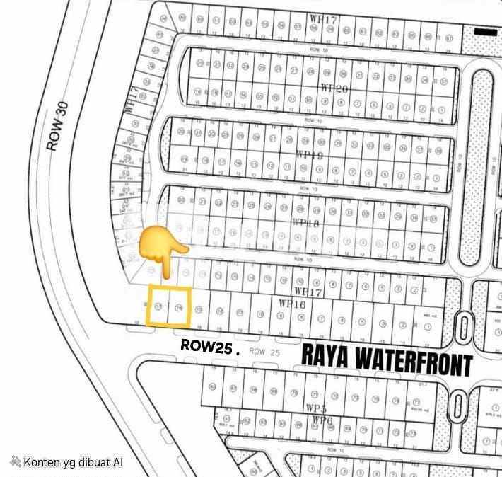 tanah kavling di raya water front