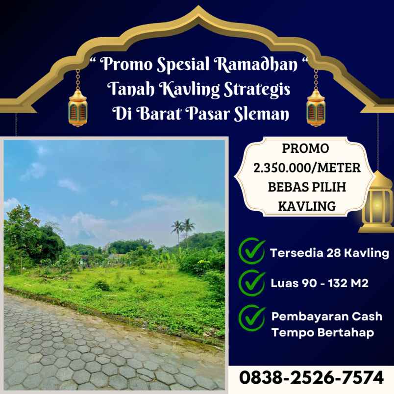 tanah kavling strategis 7 menit dari kantor bpn sleman