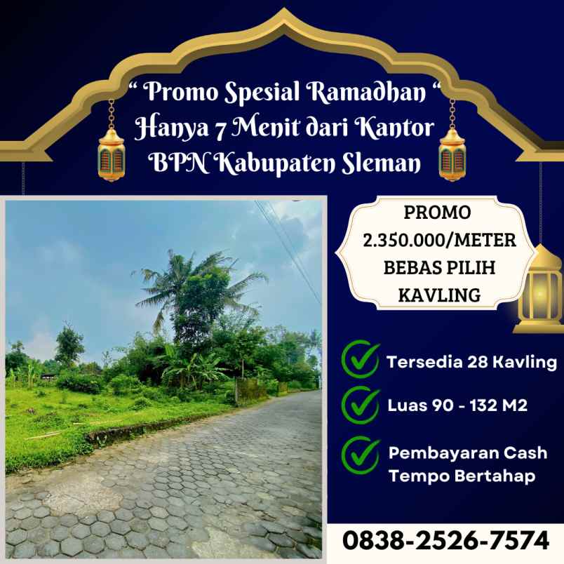 tanah kavling strategis 7 menit dari kantor bpn sleman
