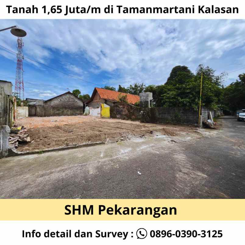 tanah shm pekarangan strategis murah di kalasan sleman
