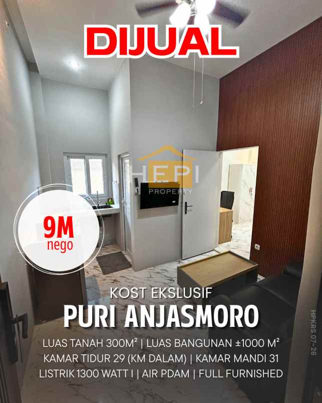 dijual kost puri anjasmoro semarang