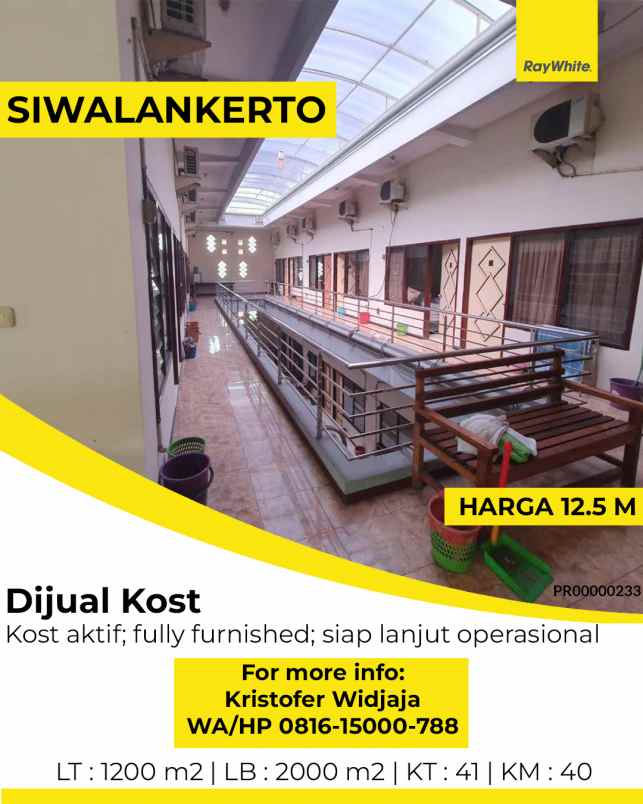 dijual kost siwalankerto