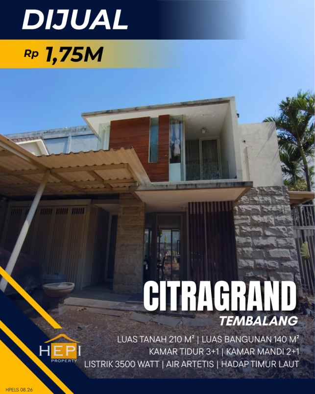 dijual murah rumah di citragrand tembalang semarang