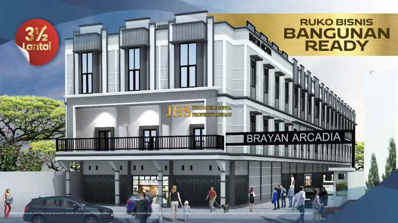 dijual ruko gudang kantor brayan arcadia jalan