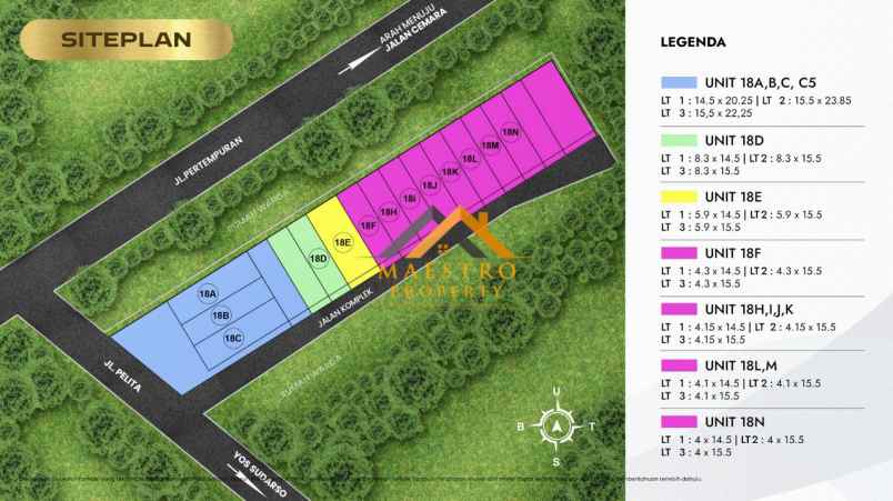 dijual ruko gudang kantor brayan arcadia jalan