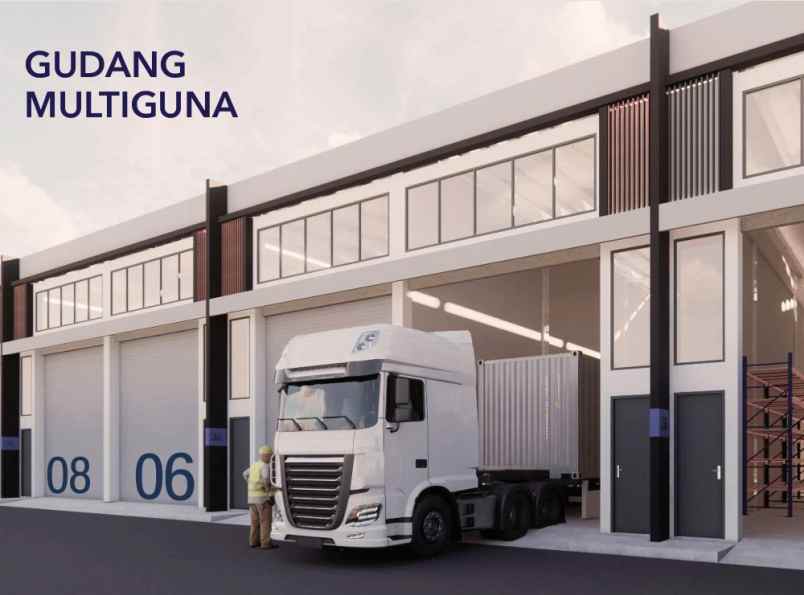 dijual ruko gudang kantor jalan saluran irigasi