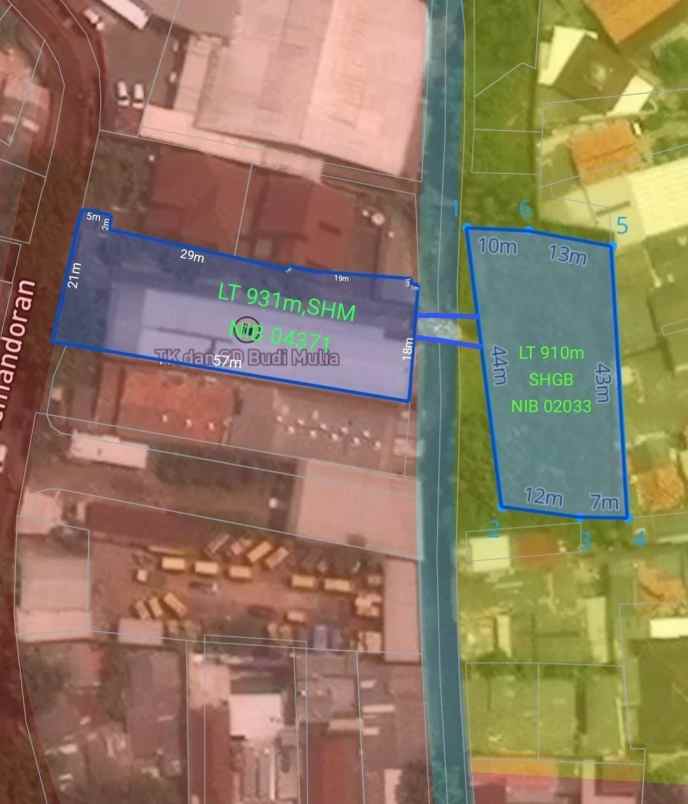 dijual ruko gudang kantor jl kemandoran