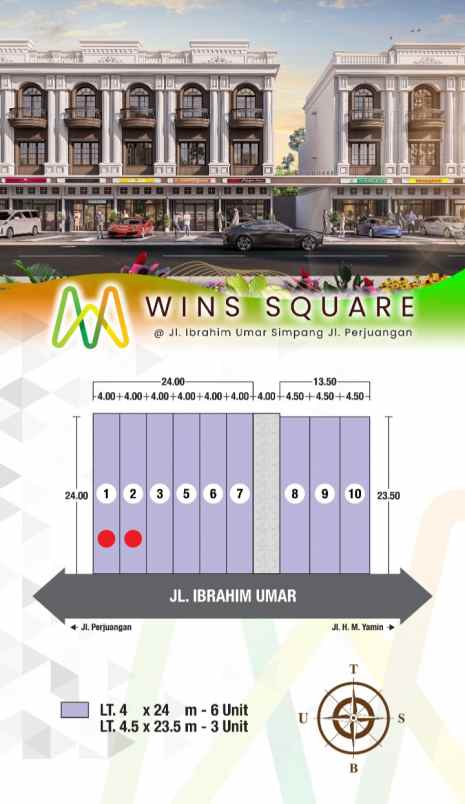 dijual ruko gudang kantor jln ibrahim umar