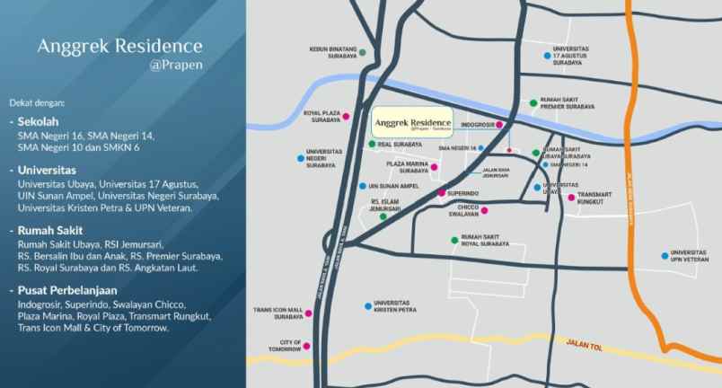 dijual rumah anggrek residence prapen