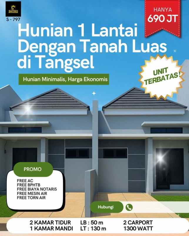 dijual rumah baktijaya setu